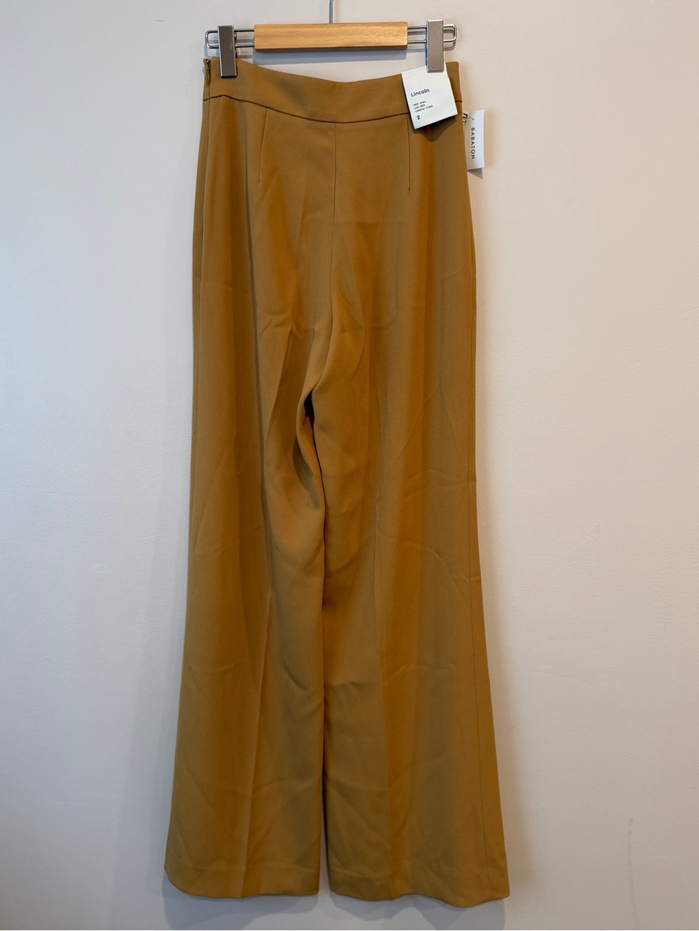 Aritzia Babaton Honey Brown Lincoln Wide Leg Pant Trousers 2 Long NWT - Picture 4 of 9